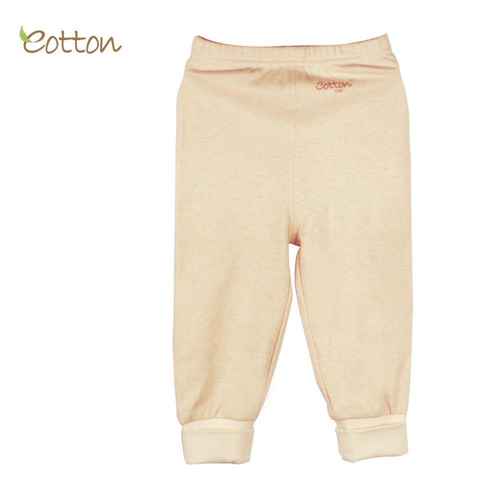 Organic Beige Trousers with Cuffs.
