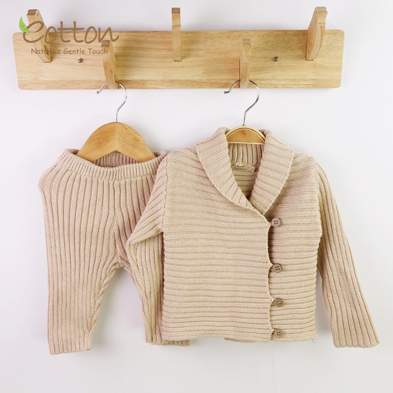 Organic cotton knitted baby clothes 