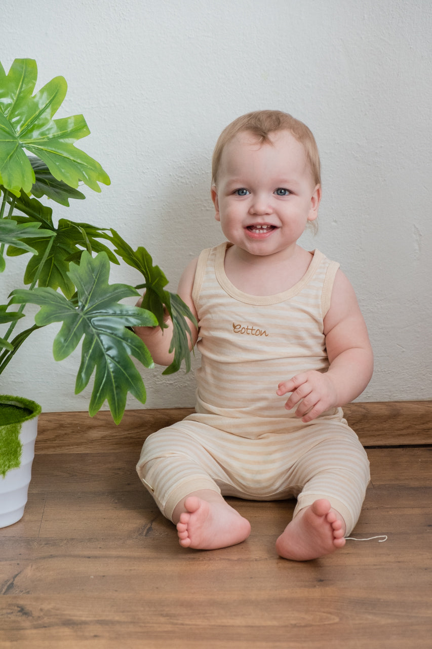 Organic Single Jersey Stripe Summer Baby Trouser