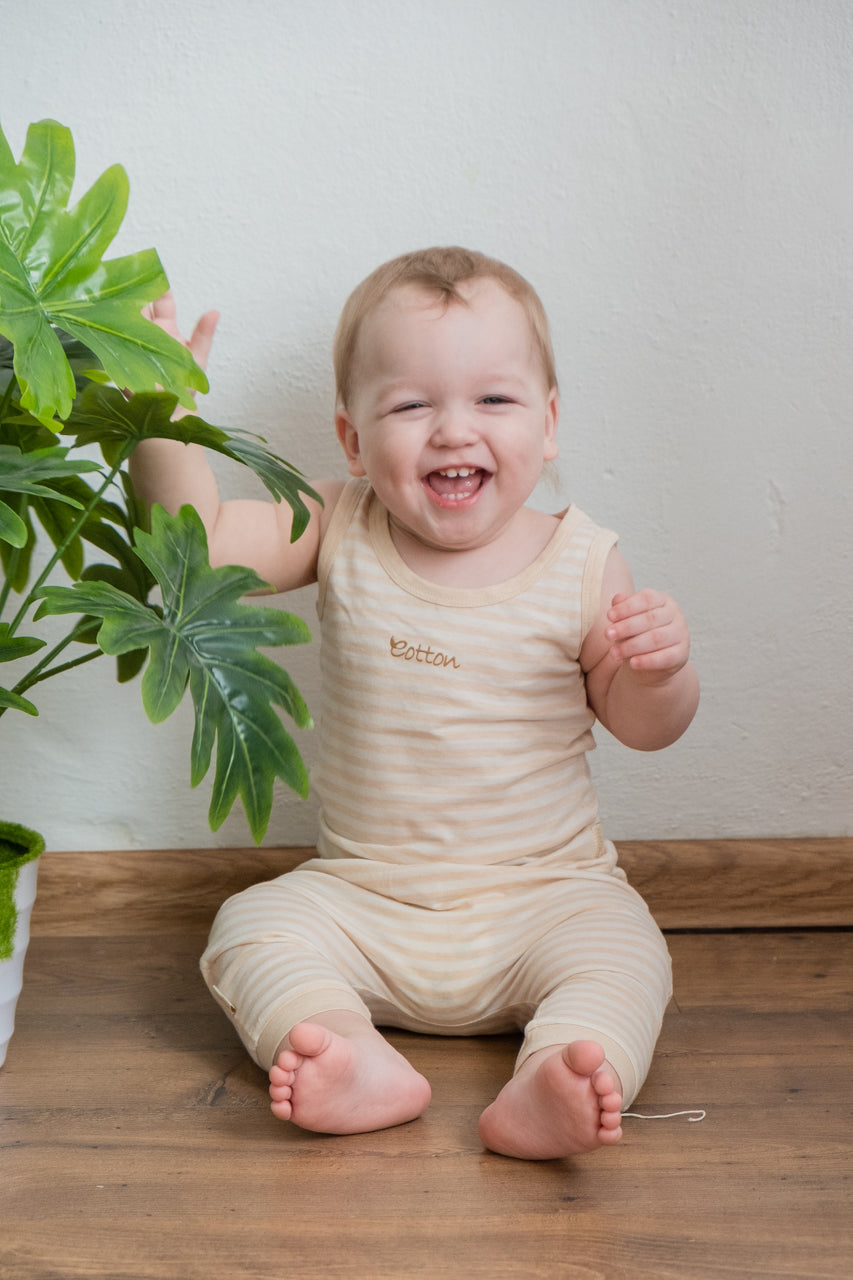 Organic Single Jersey Stripe Summer Baby Trouser