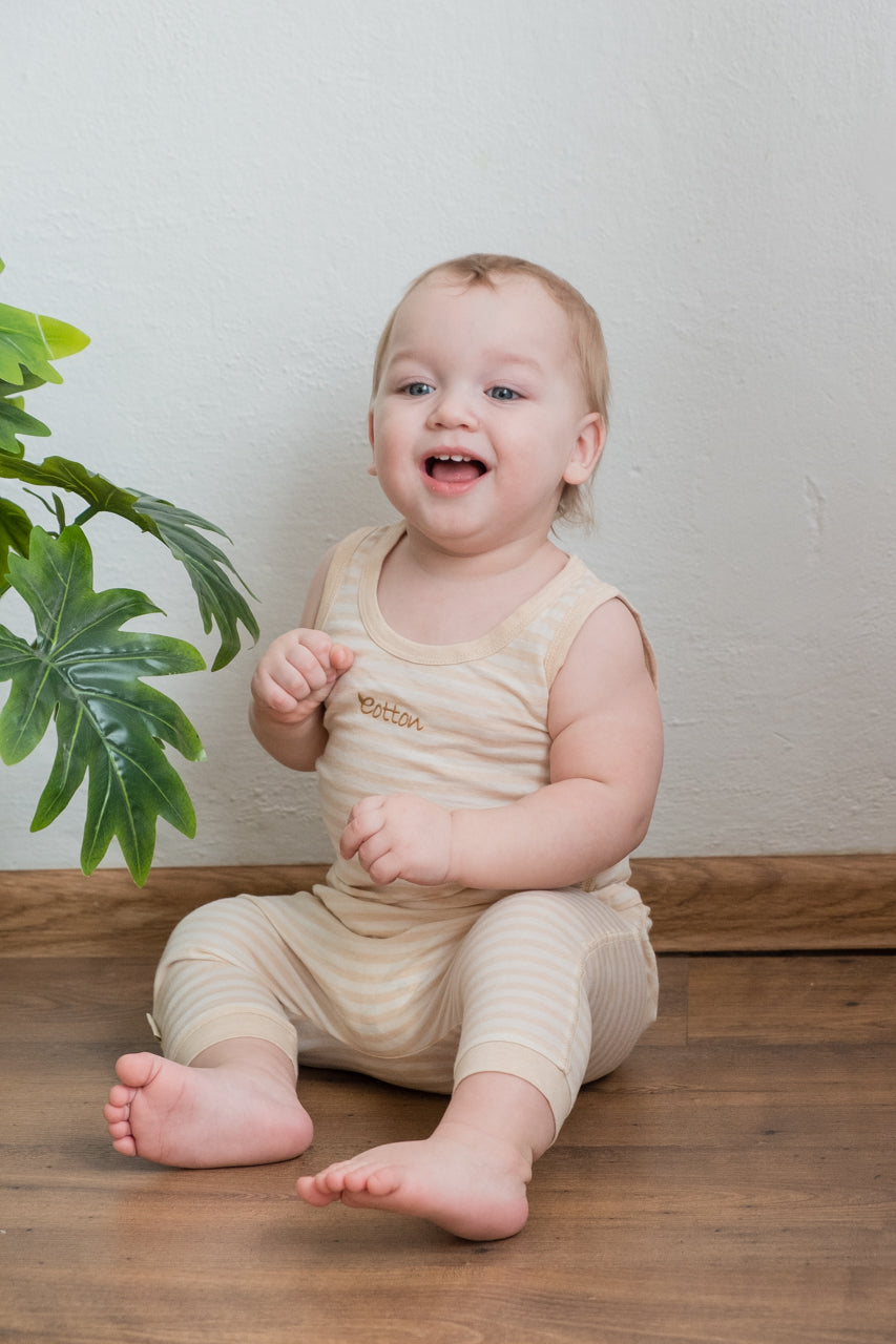 Organic Single Jersey Stripe Summer Baby Trouser