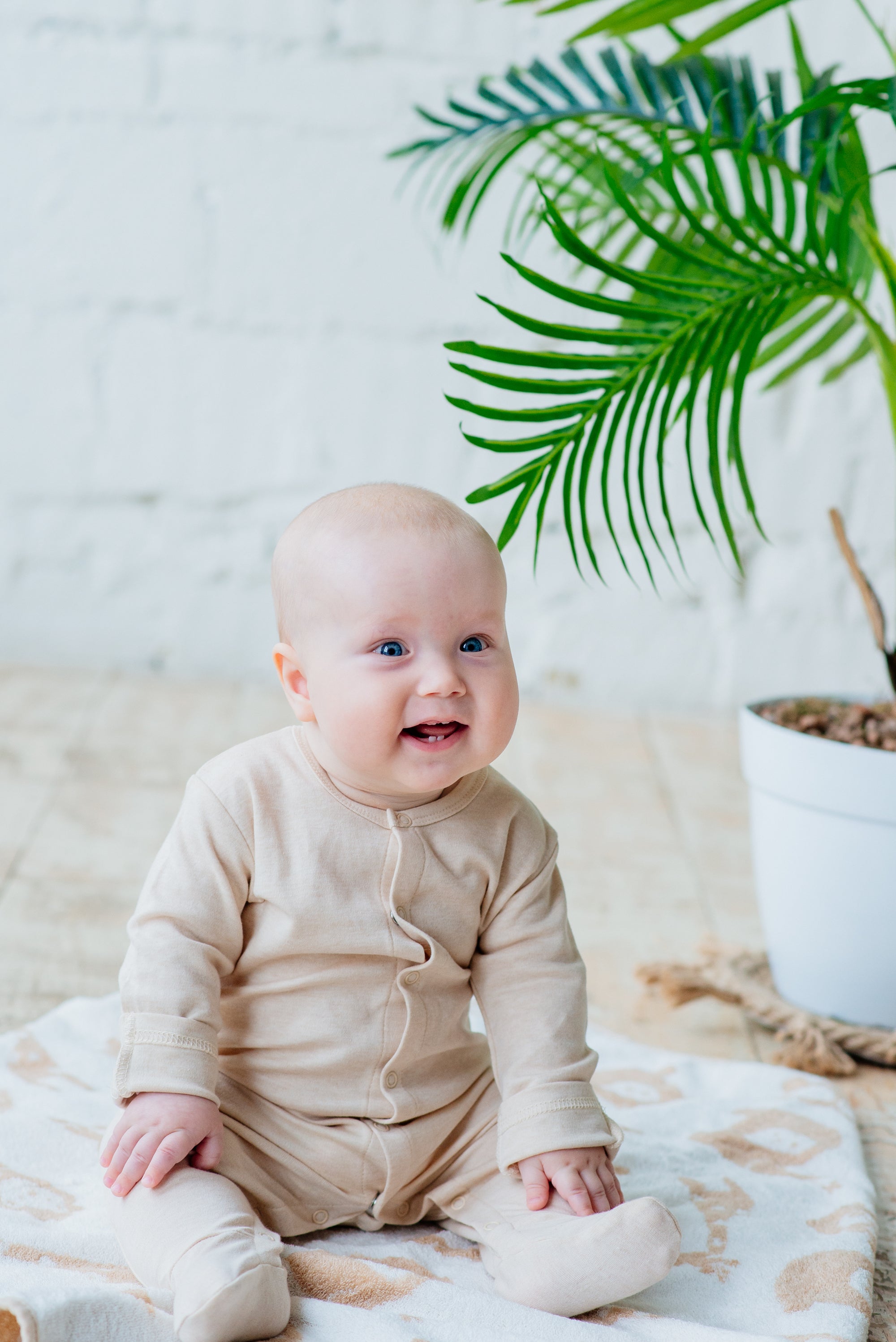 100% Organic Cotton Long Sleeve Sleepsuit