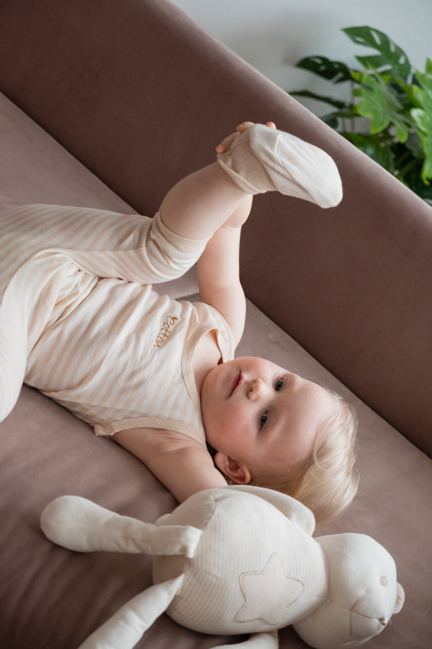 Organic Single Jersey Stripe Summer Baby Trouser