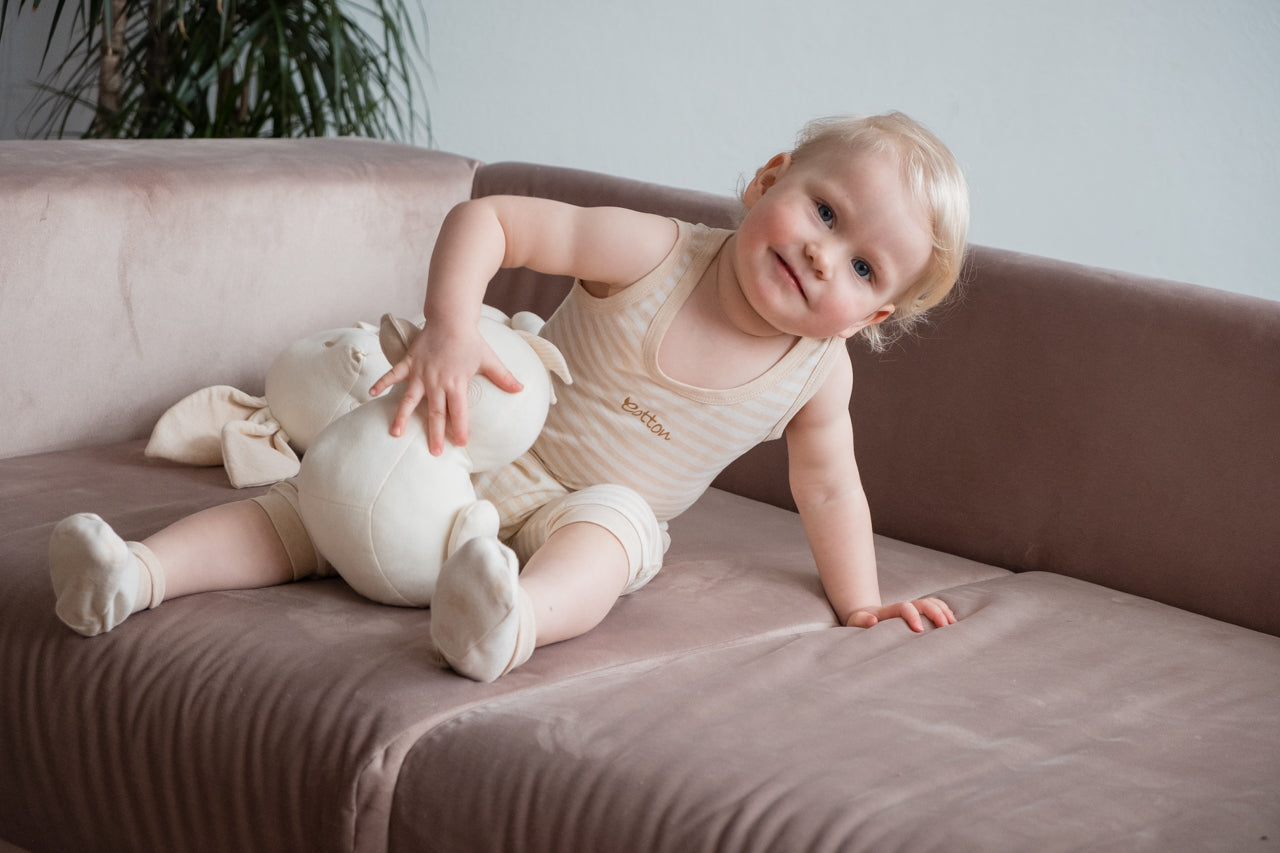 Organic Single Jersey Stripe Summer Baby Trouser