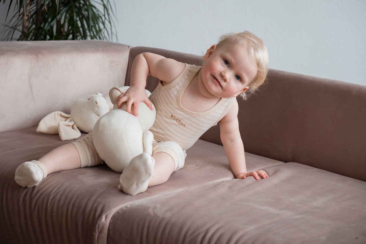 Organic Single Jersey Stripe Summer Baby Trouser