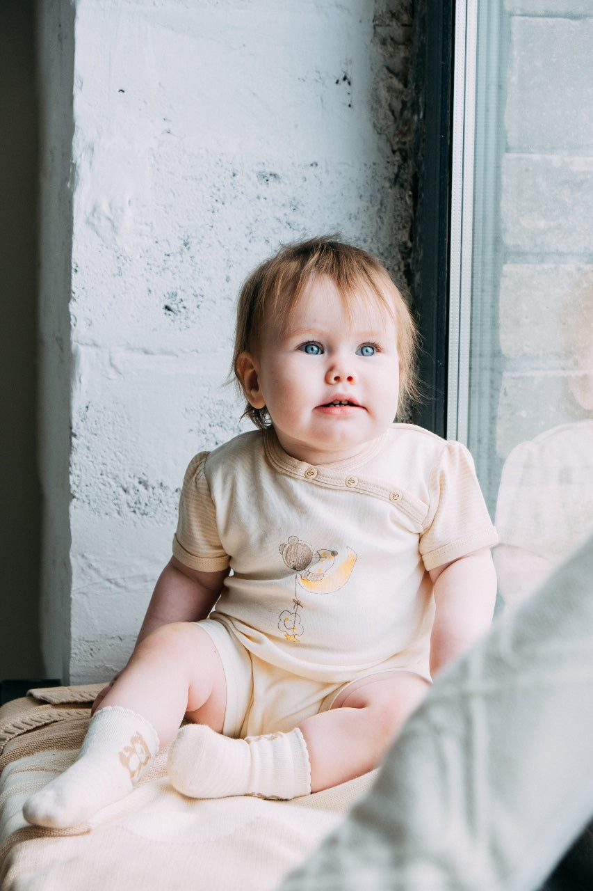 Organic Cableknit Baby Socks