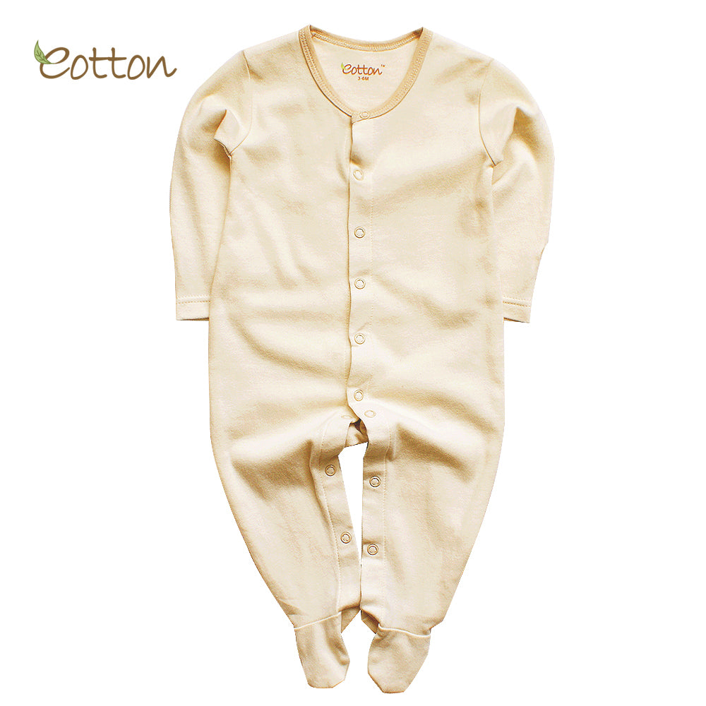 100% Organic Cotton Long Sleeve Sleepsuit
