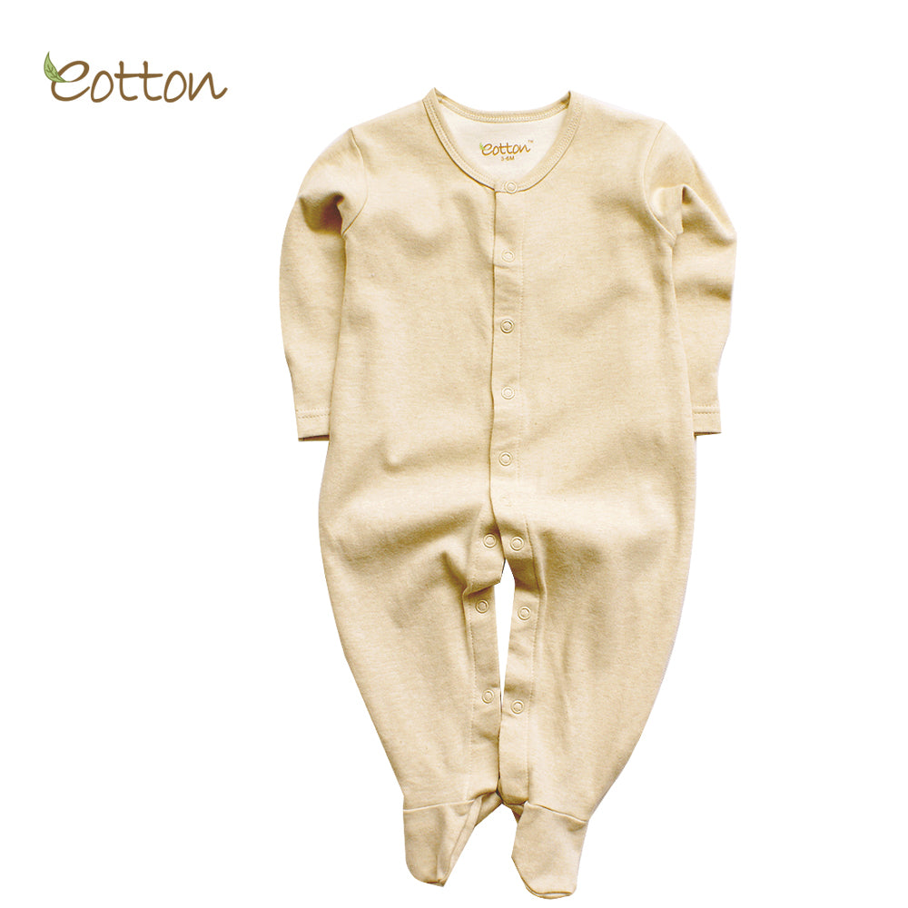 100% Organic Cotton Long Sleeve Sleepsuit