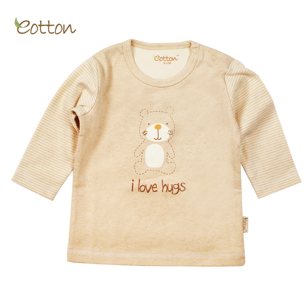 Organic Long Sleeve T-shirt with a Bear