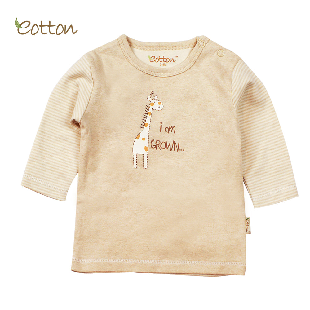 Organic Long Sleeve T-shirt with a Giraffe
