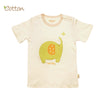Organic Short Sleeve T-shirt with an Elephant