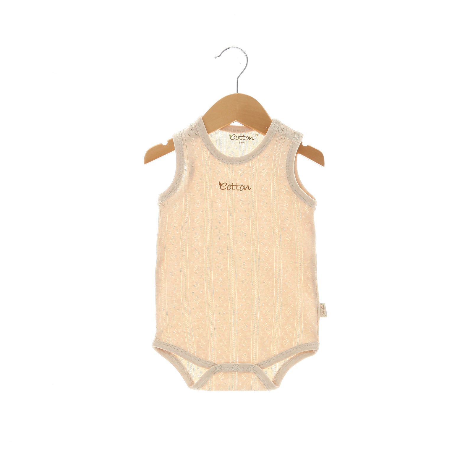 Organic Jacquard Rib Baby Summer Sleeveless Onesie