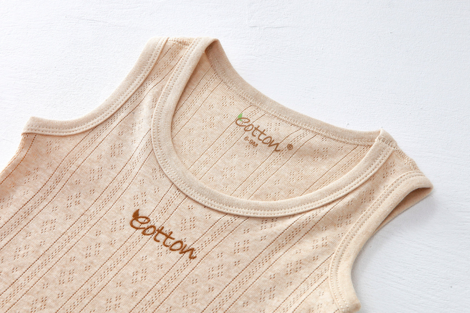 Organic Jacquard Rib Baby Summer Vest