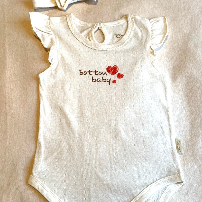Organic Cotton Love Baby Girl Summer Newborn Gift Set