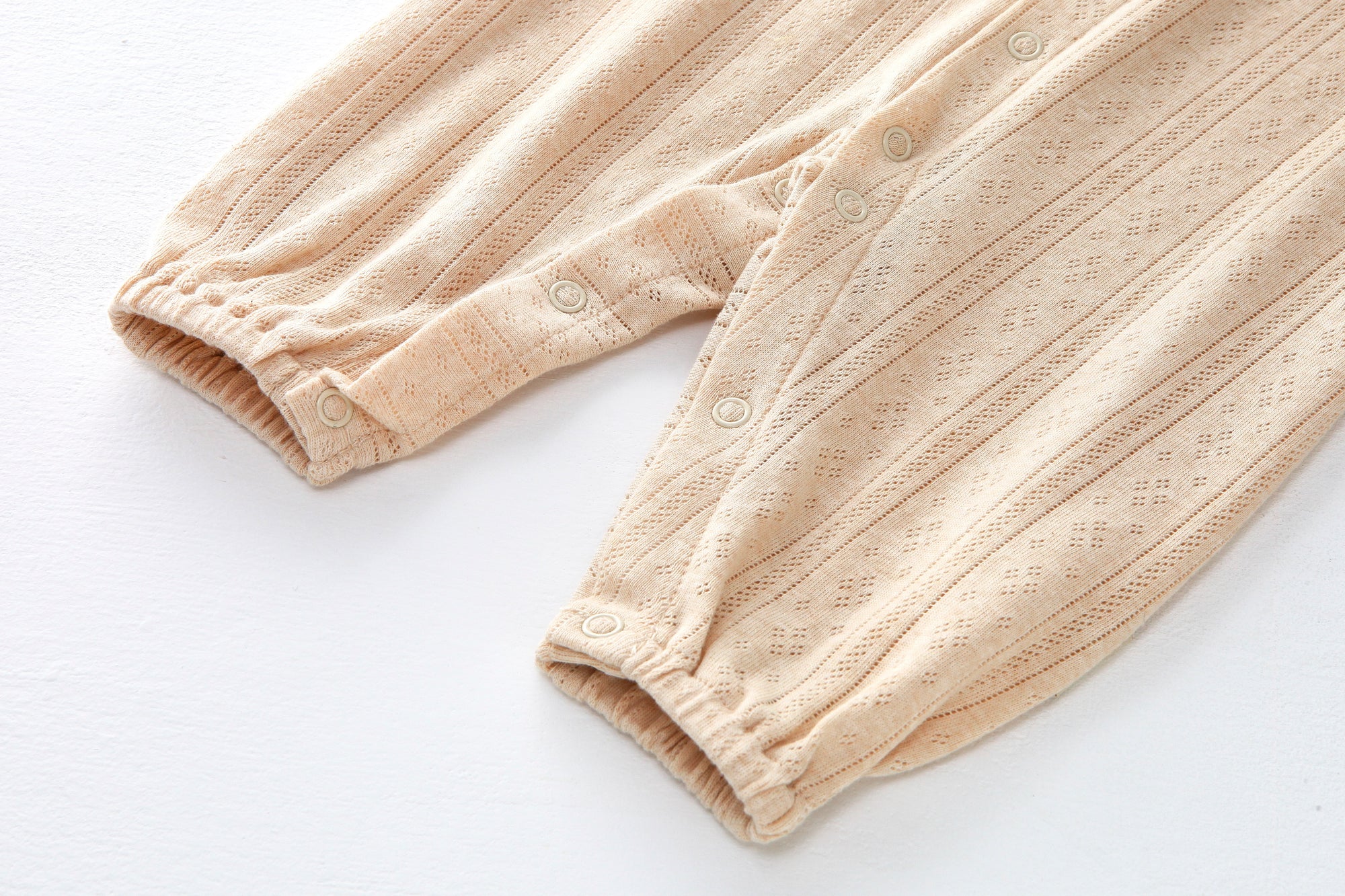 Organic Jacquard Rib Baby Summer Romper