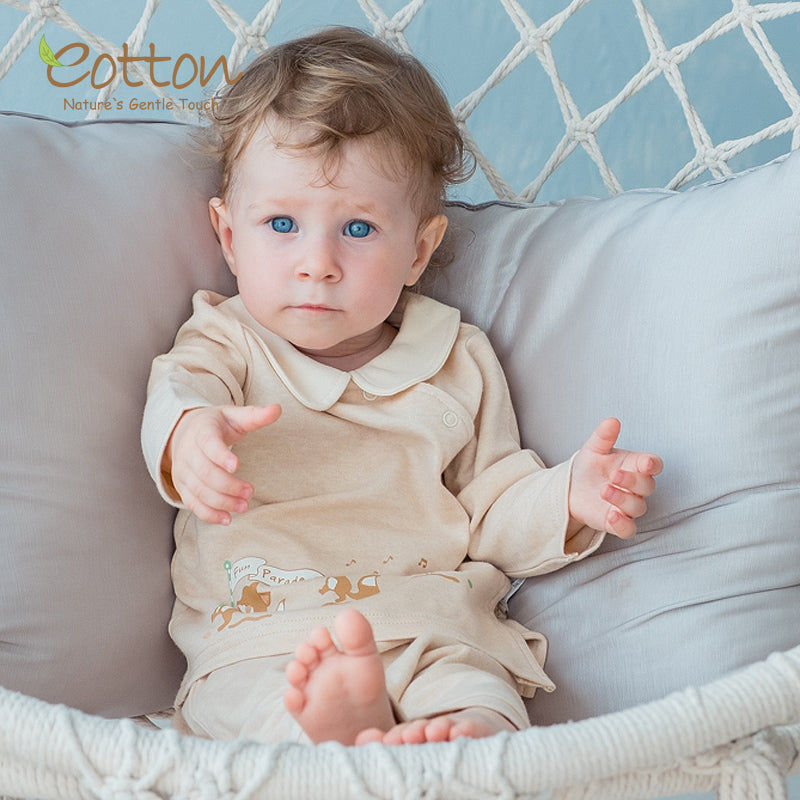 Organic Baby Girl  Set with Little Foxes