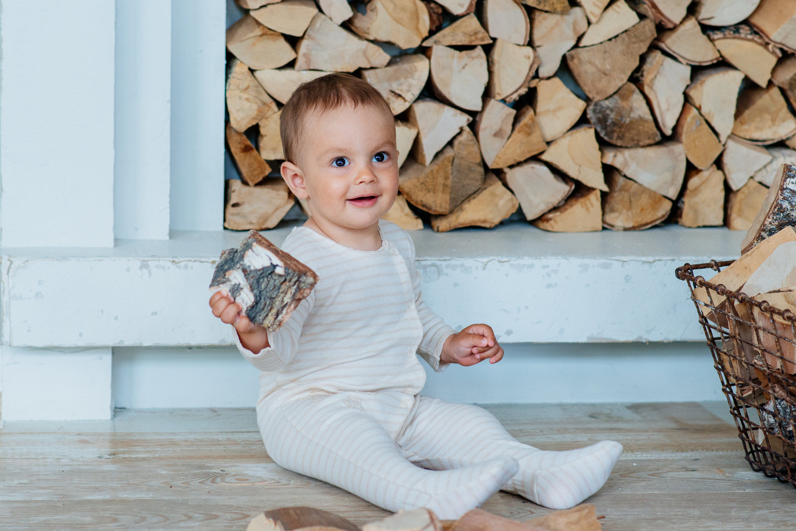 Long Sleeve Organic Baby Sleepsuit