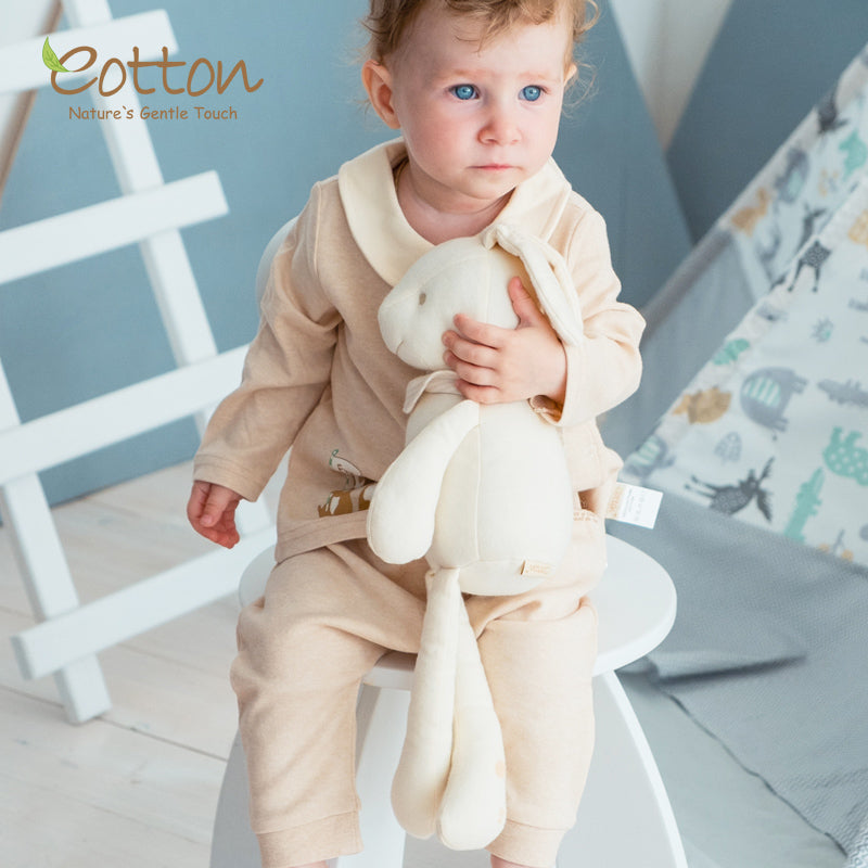 Organic Baby Girl  Set with Little Foxes