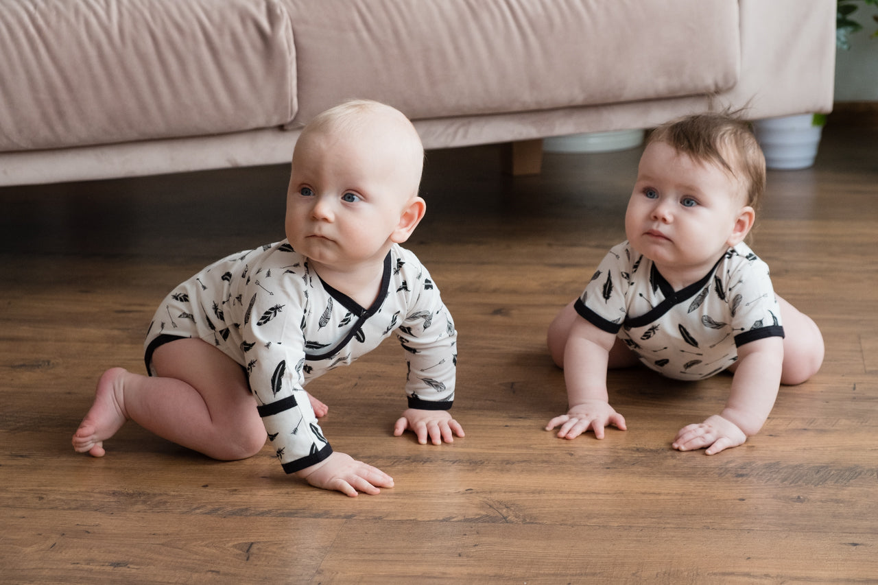 Organic Long sleeve Feather Kimono Bodysuit