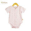 Organic Full Open Baby Pale Pink Bodysuit with Butterflies