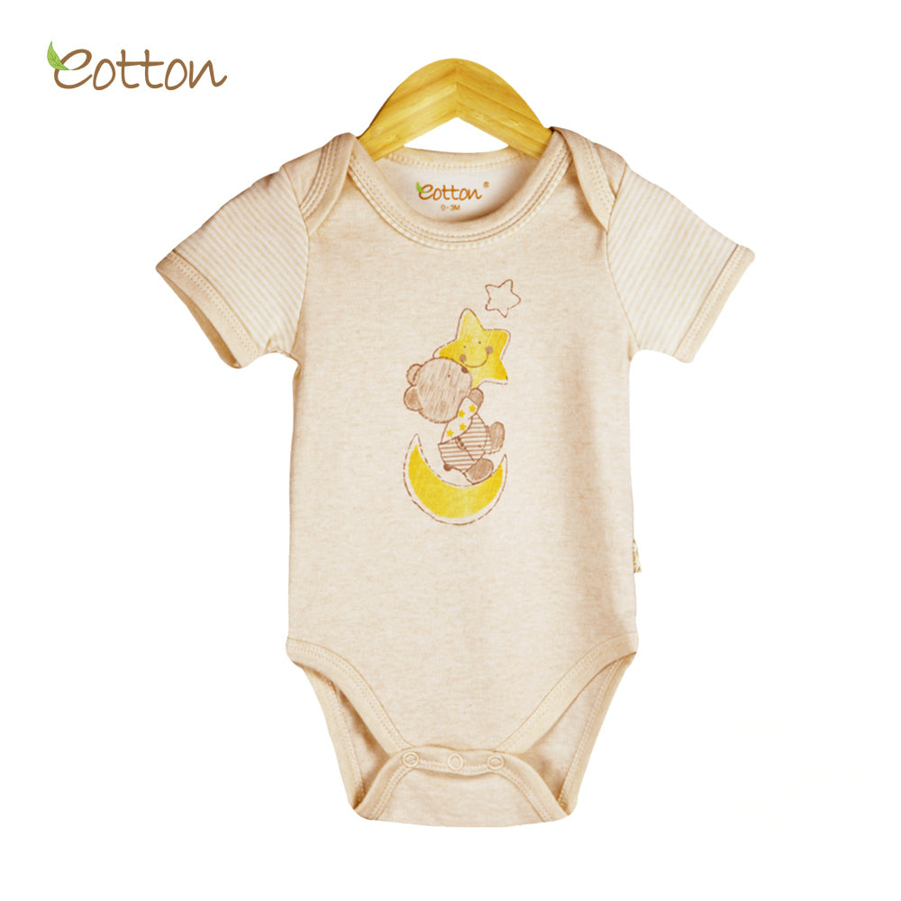 Organic Short Sleeve Body with Bear on the Moon.