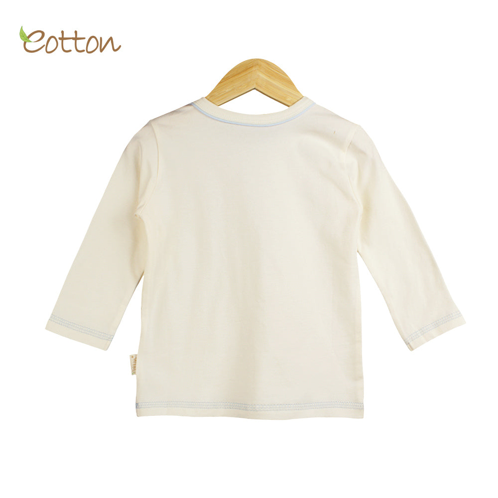 Organic Baby Cream Top with Dogs