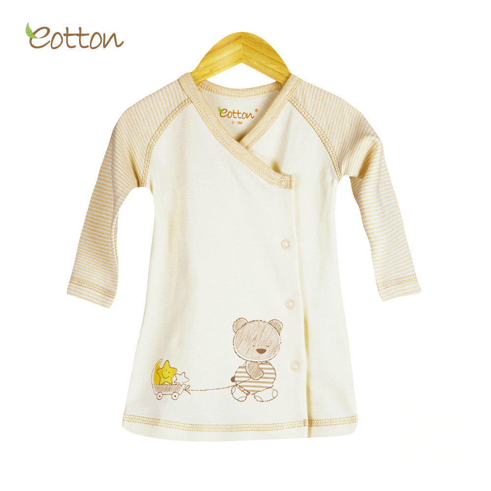Organic Kimono Top with Bear and Stars