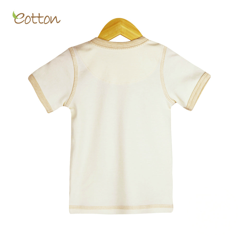 Organic Short Sleeve T-shirt with Bear on the Moon