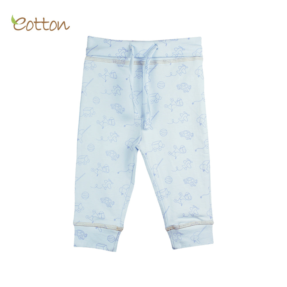Organic Baby Blue Trousers with Toys.