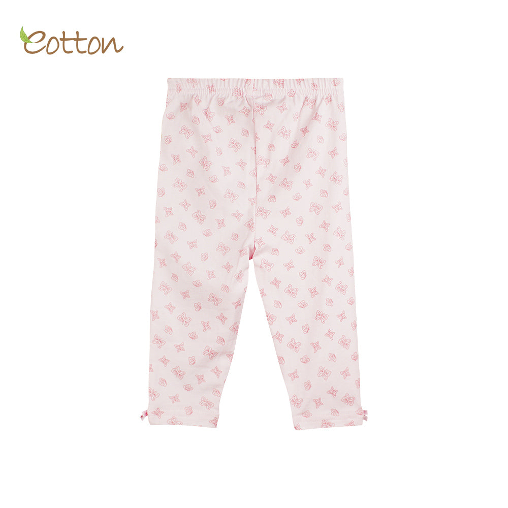 Organic Baby Pink Pyjama Bottoms with Butterflies.