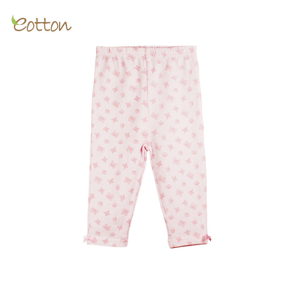 Organic Baby Pink Pyjama Bottoms with Butterflies.