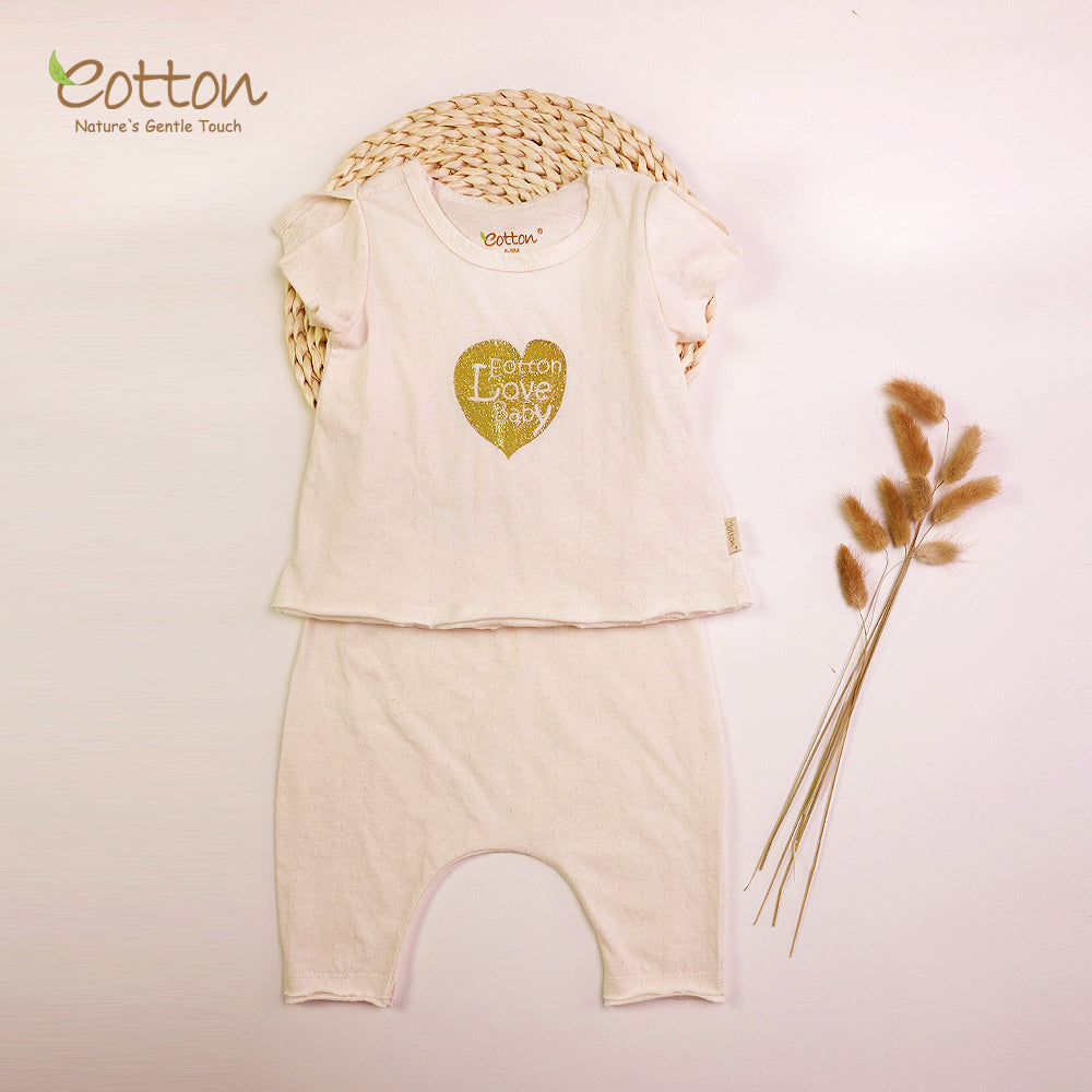 Organic Summer Love Baby Girl Two Piece Playsuit