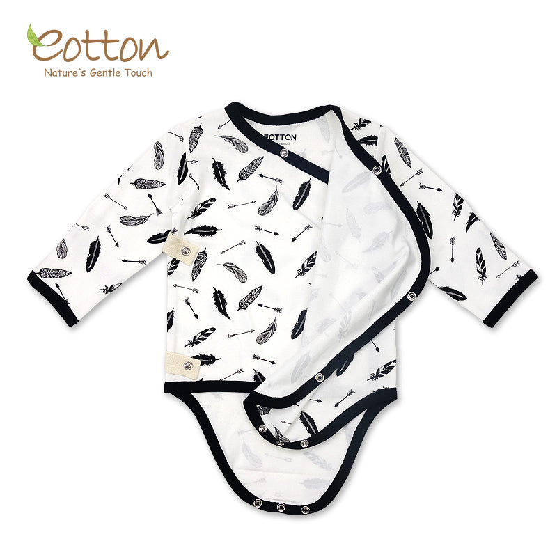 Organic Long sleeve Feather Kimono Bodysuit