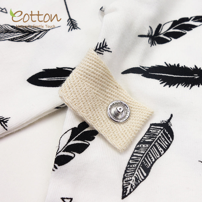 Organic Long sleeve Feather Kimono Bodysuit