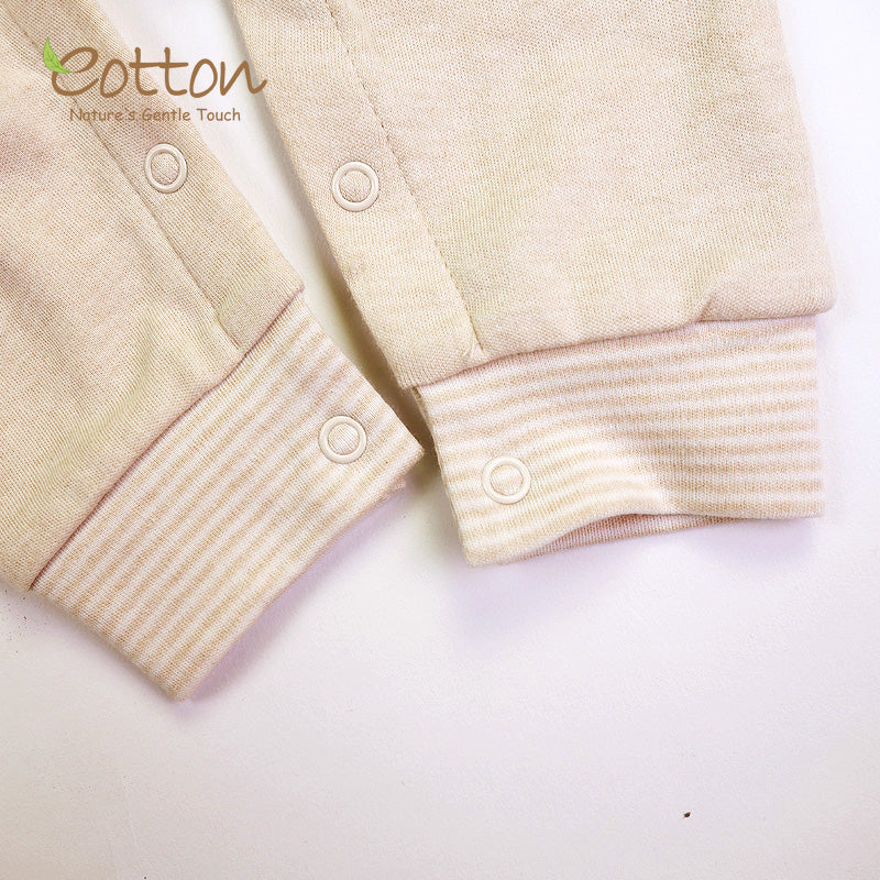 Organic Fox Baby Romper in Milk or Caramel