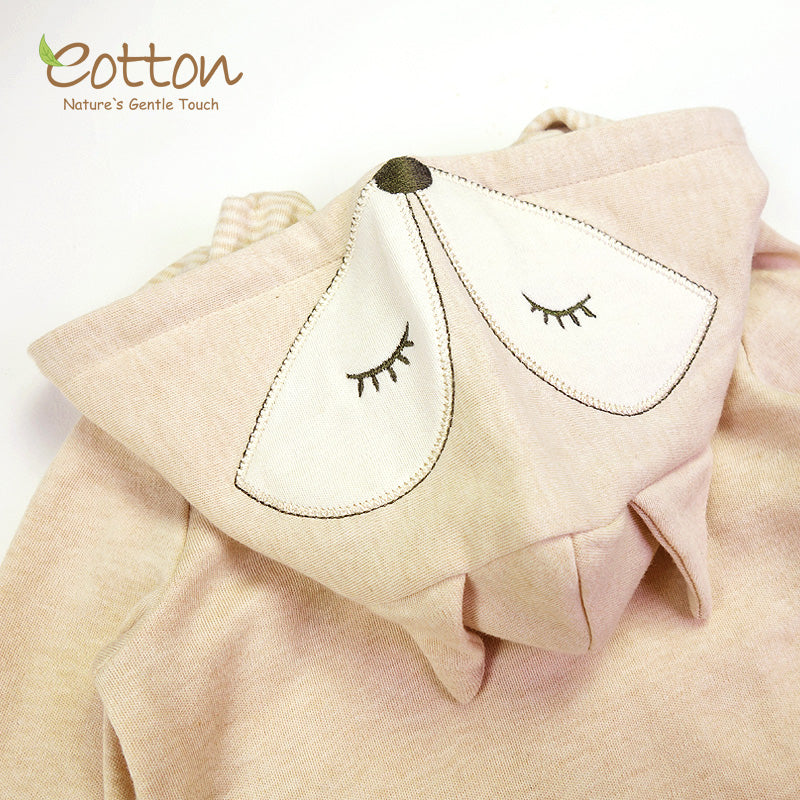 Organic Fox Baby Romper in Milk or Caramel