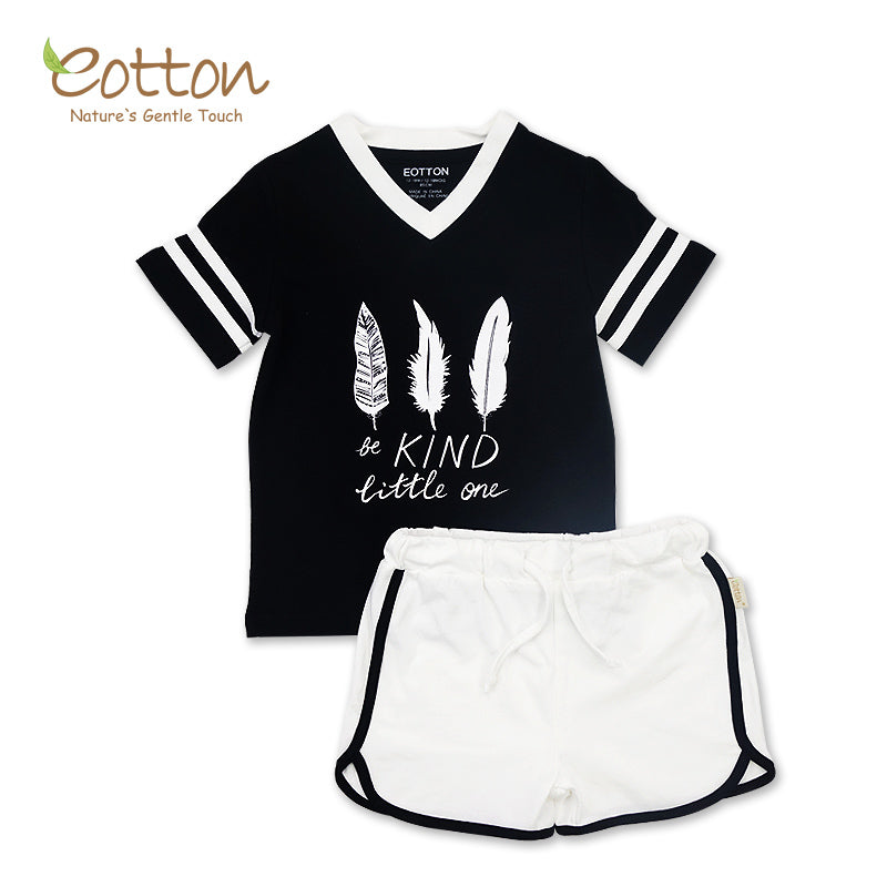 Organic Cotton "Be Kind" Shorts and T-shirt Set