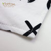 Organic XO Black and White Snap Closure Baby Bib