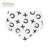 Organic XO Black and White Snap Closure Baby Bib