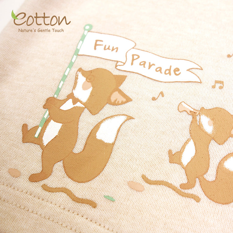 Organic Baby Girl  Set with Little Foxes