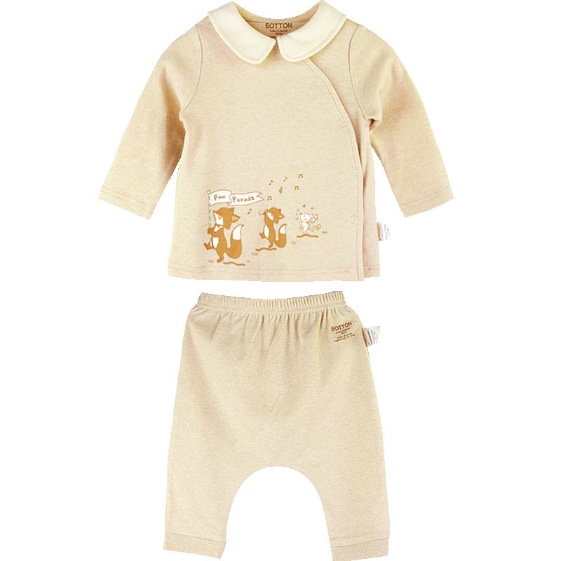 Organic Baby Girl  Set with Little Foxes