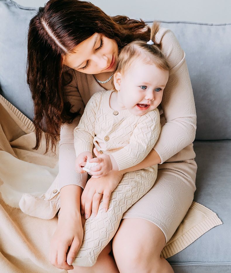 Organic Knitted Romper with Hat